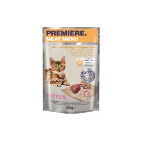 Premiere Cat Meat Menu Kitten govedina in perutnina 85 g vrečka