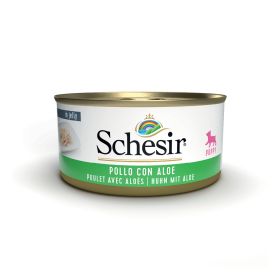 Schesir Puppy piščanec z aloe vero v olju, pločevinka 150 g