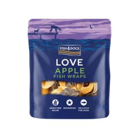 FISH4DOGS poslastica za pse Love Apple Fish Wraps jabolko in riba 90 g