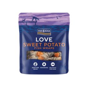 FISH4DOGS poslastica za pse Love Sweet Potato Fish Wraps sladki krompir in ribe ko a 100