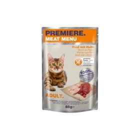 Premiere Cat Meat Menu Adult govedina in piščanec 85 g vrečka